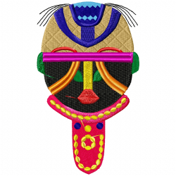 African Masks Embroidery Design 3 African Masks Embroidery Design 3